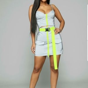 Fasten Up Reflective Skirt Set